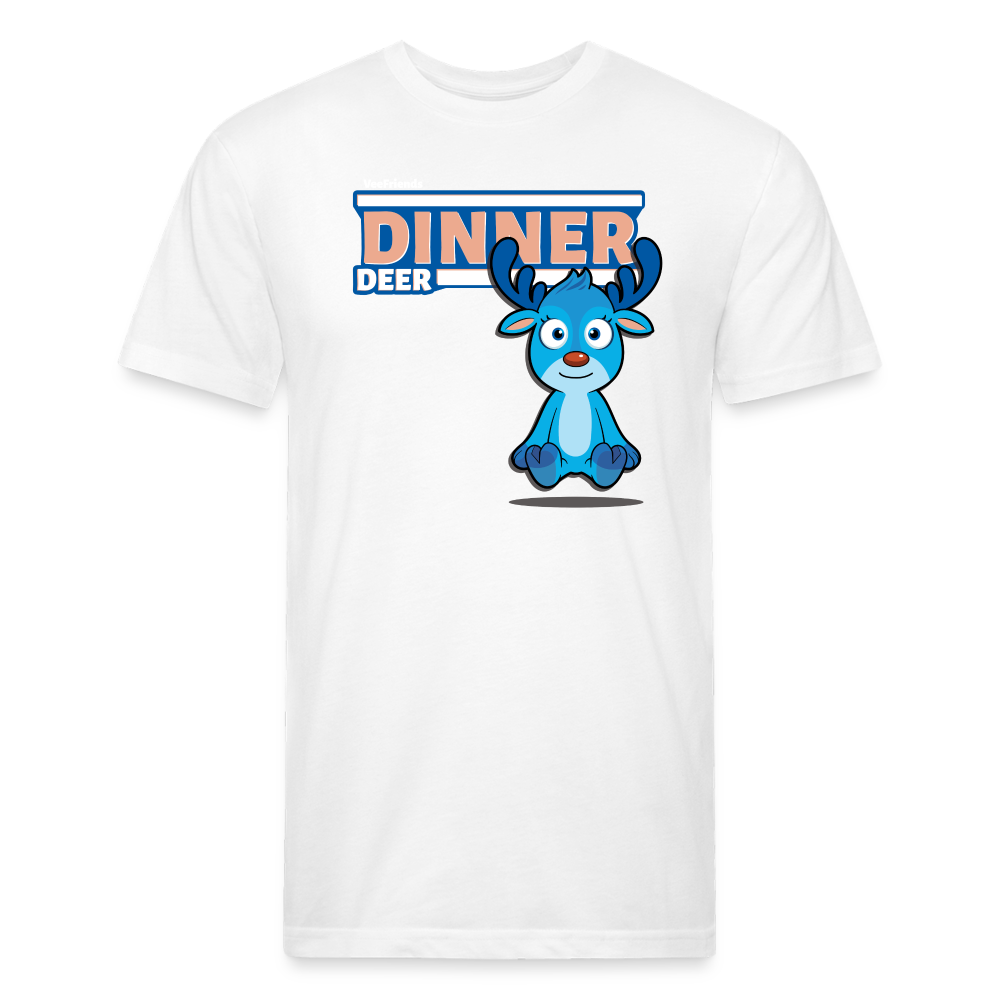 Dinner Deer Character Comfort Adult Tee - white