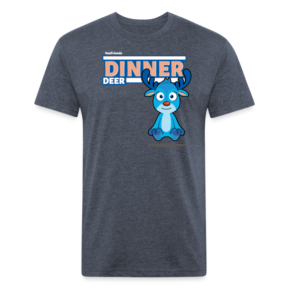 Dinner Deer Character Comfort Adult Tee - heather navy