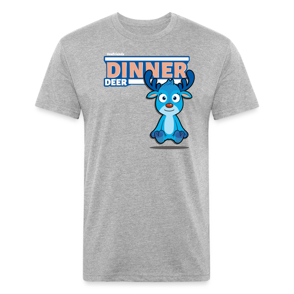 Dinner Deer Character Comfort Adult Tee - heather gray