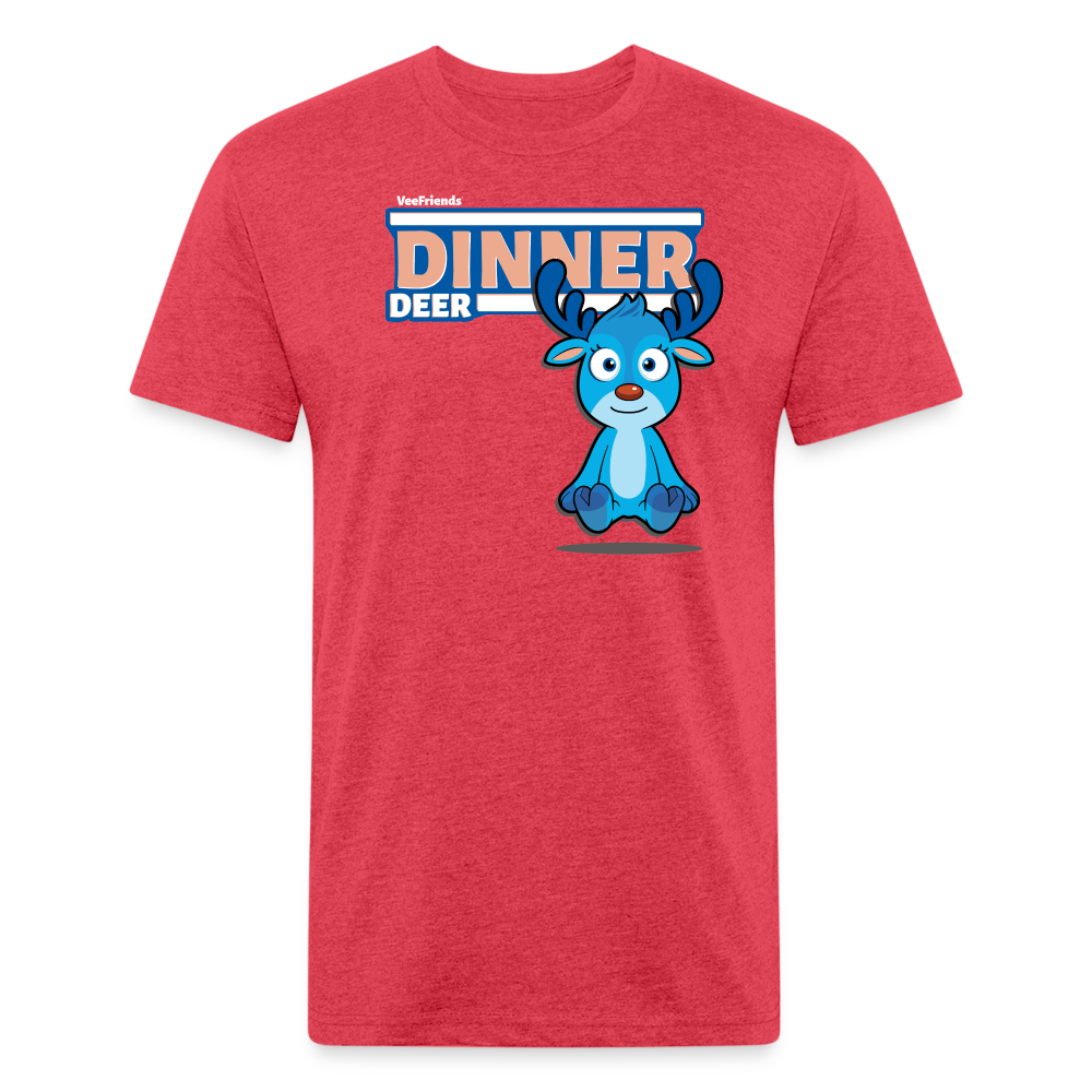 Dinner Deer Character Comfort Adult Tee - heather red