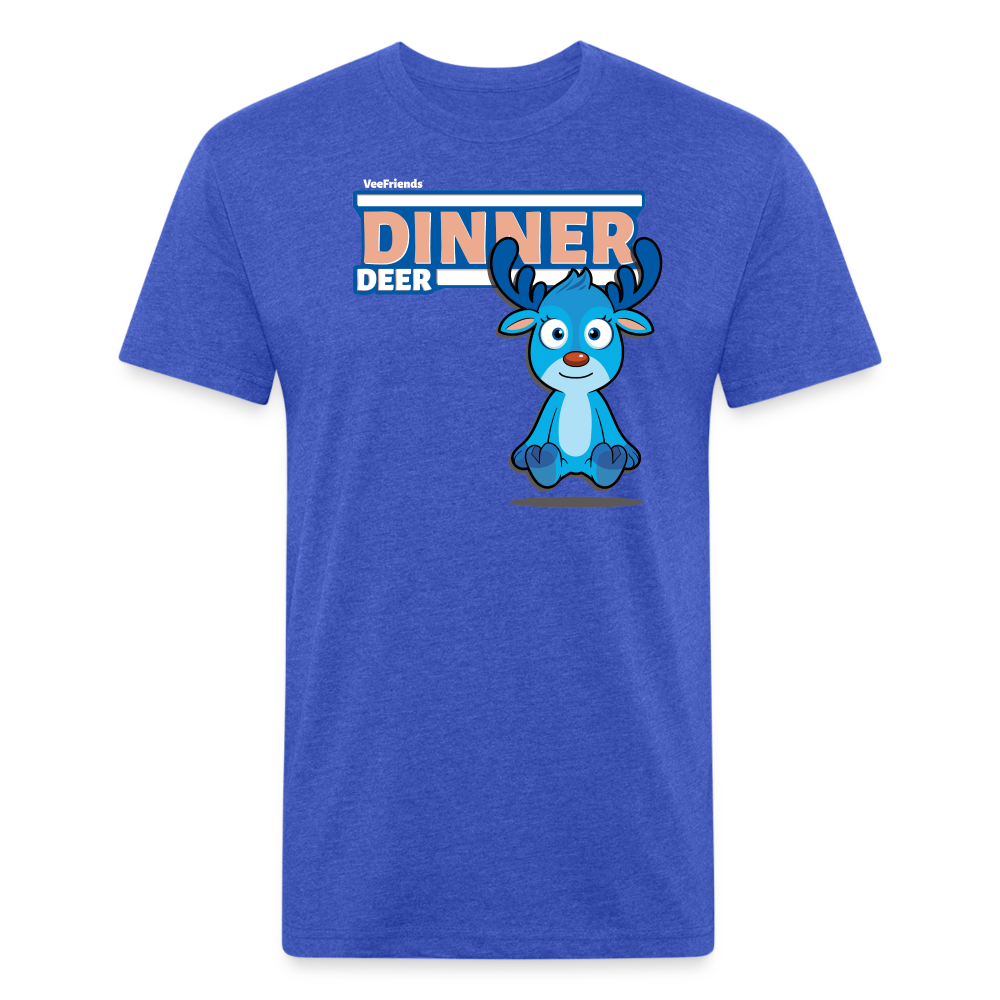 Dinner Deer Character Comfort Adult Tee - heather royal