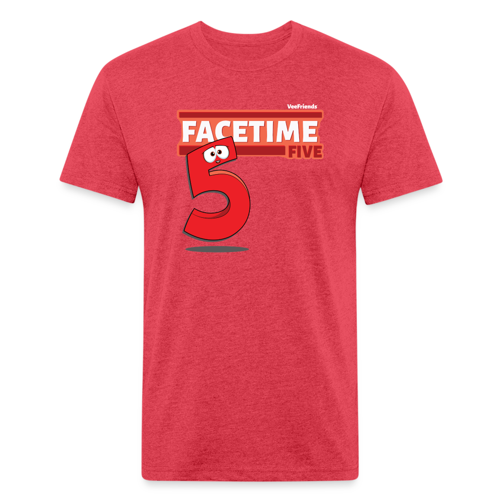 Facetime Five Character Comfort Adult Tee - heather red