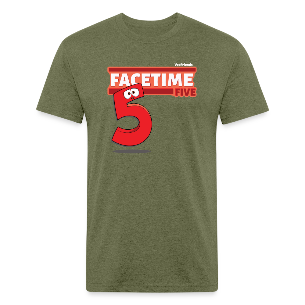 Facetime Five Character Comfort Adult Tee - heather military green