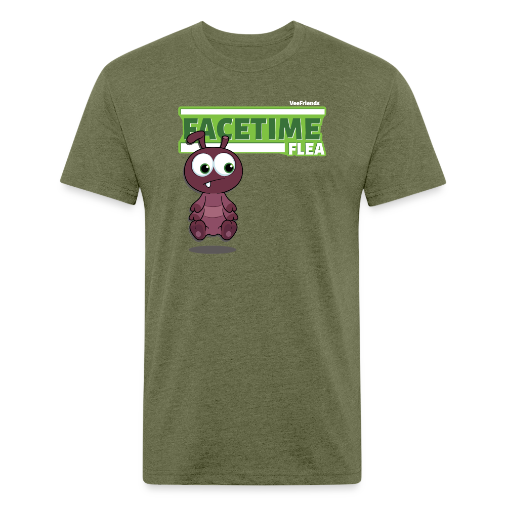 Facetime Flea Character Comfort Adult Tee - heather military green