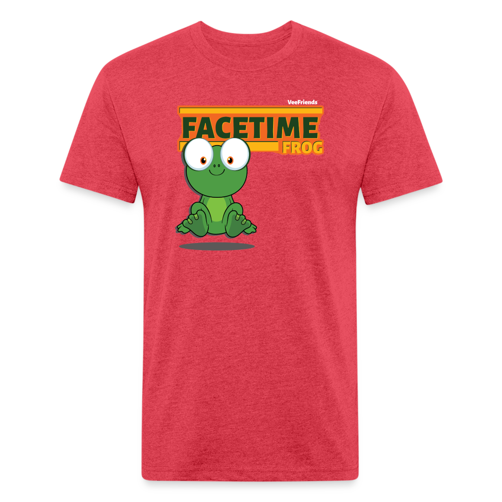 Facetime Frog Character Comfort Adult Tee - heather red