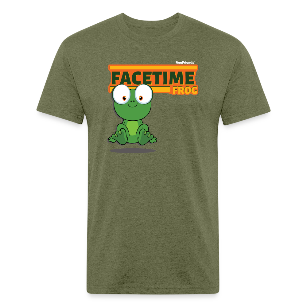 Facetime Frog Character Comfort Adult Tee - heather military green