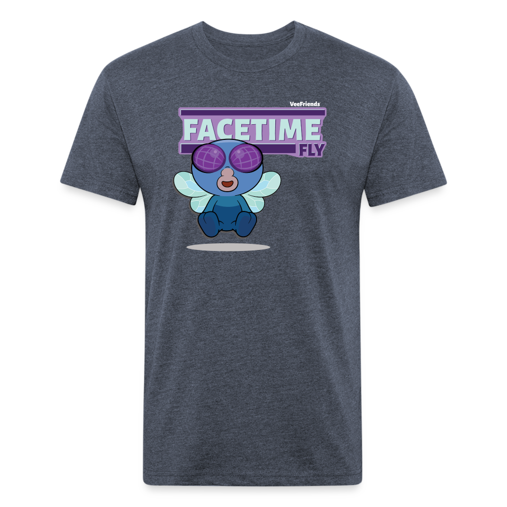 Facetime Fly Character Comfort Adult Tee - heather navy