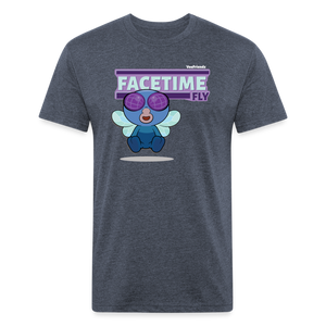 Facetime Fly Character Comfort Adult Tee - heather navy