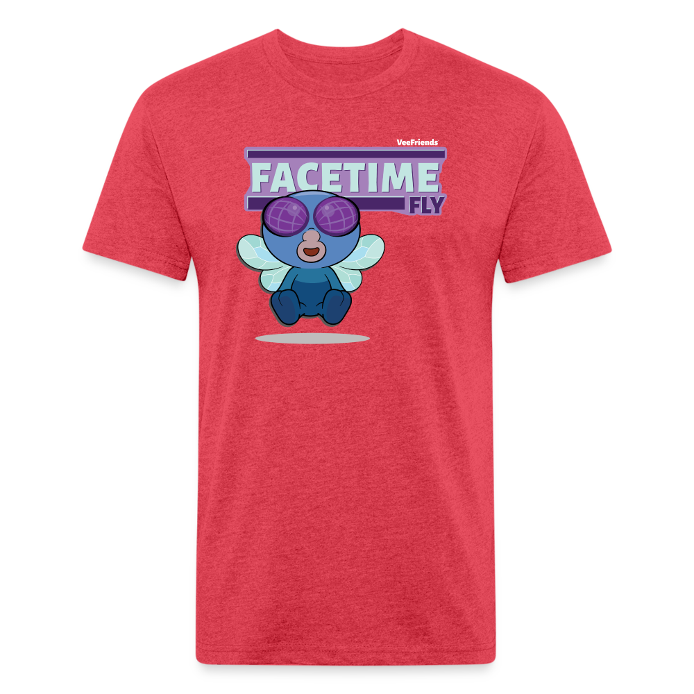 Facetime Fly Character Comfort Adult Tee - heather red