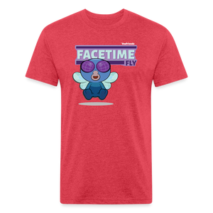 Facetime Fly Character Comfort Adult Tee - heather red