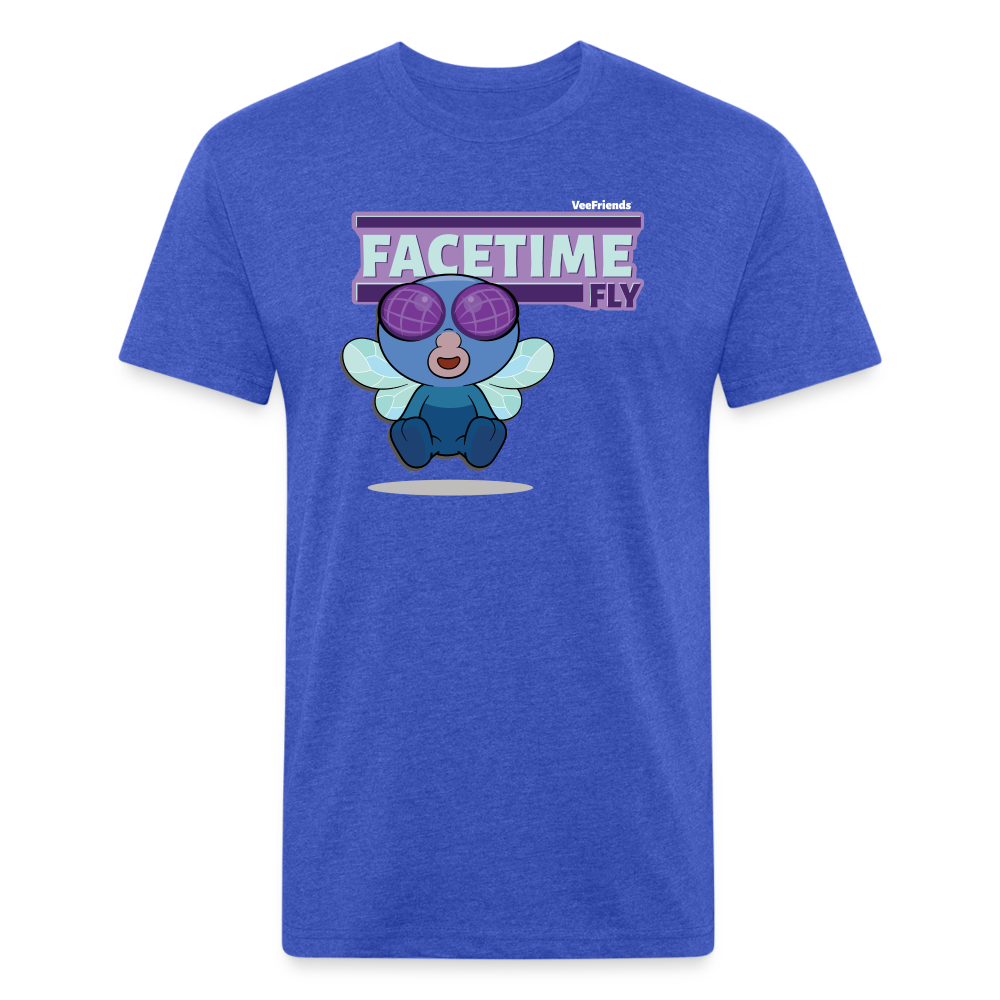 Facetime Fly Character Comfort Adult Tee - heather royal