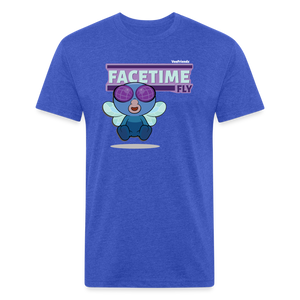 Facetime Fly Character Comfort Adult Tee - heather royal