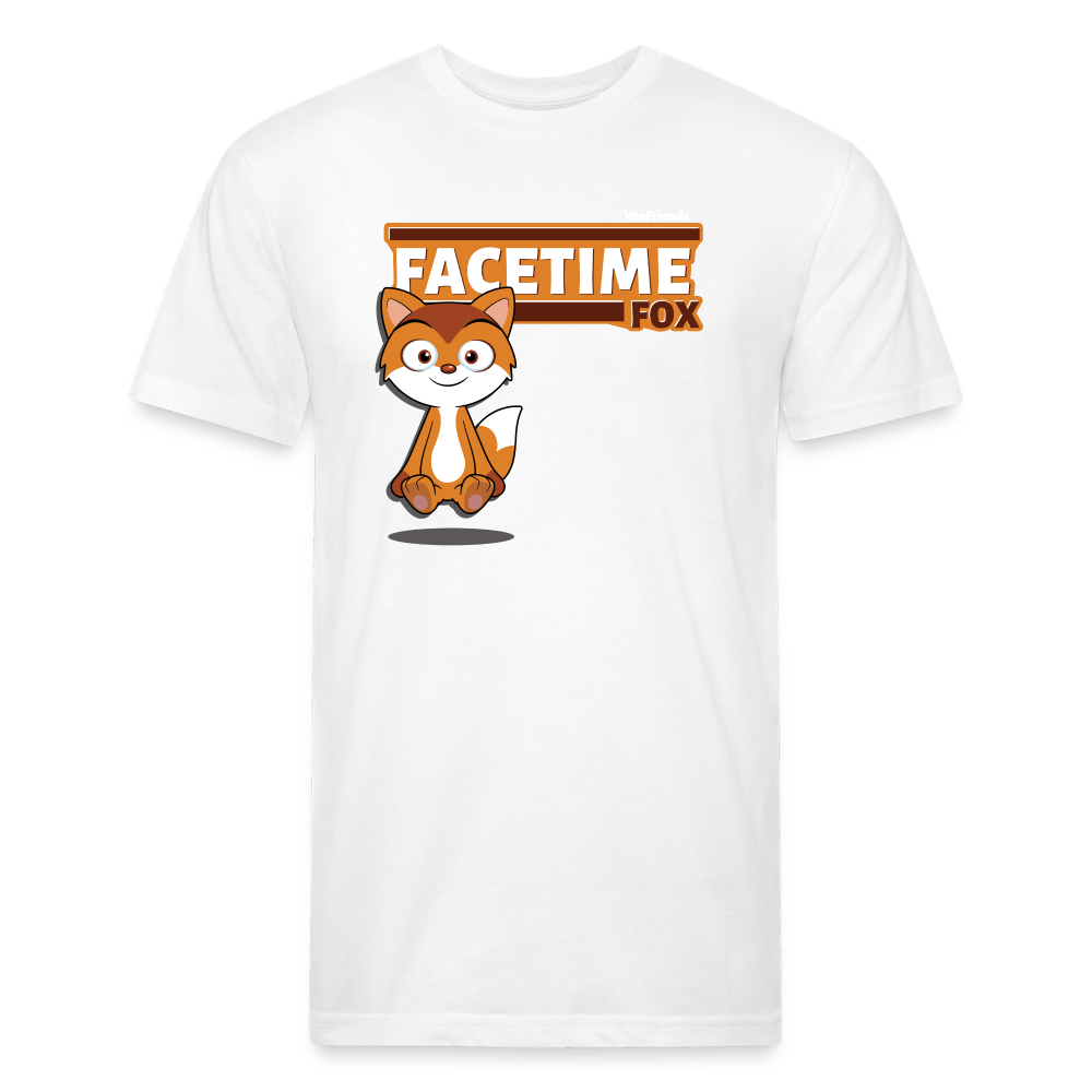 Facetime Fox Character Comfort Adult Tee - white