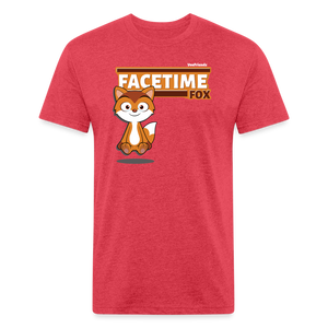 Facetime Fox Character Comfort Adult Tee - heather red