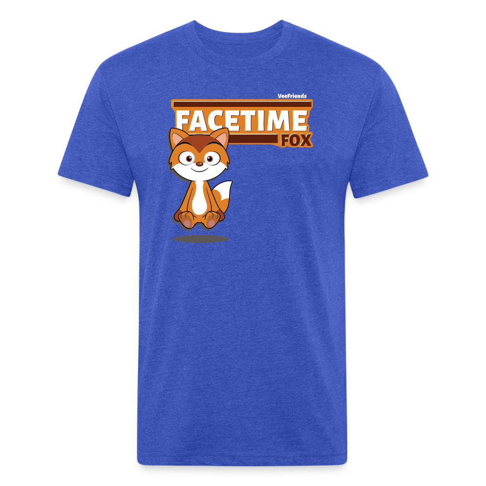 Facetime Fox Character Comfort Adult Tee - heather royal