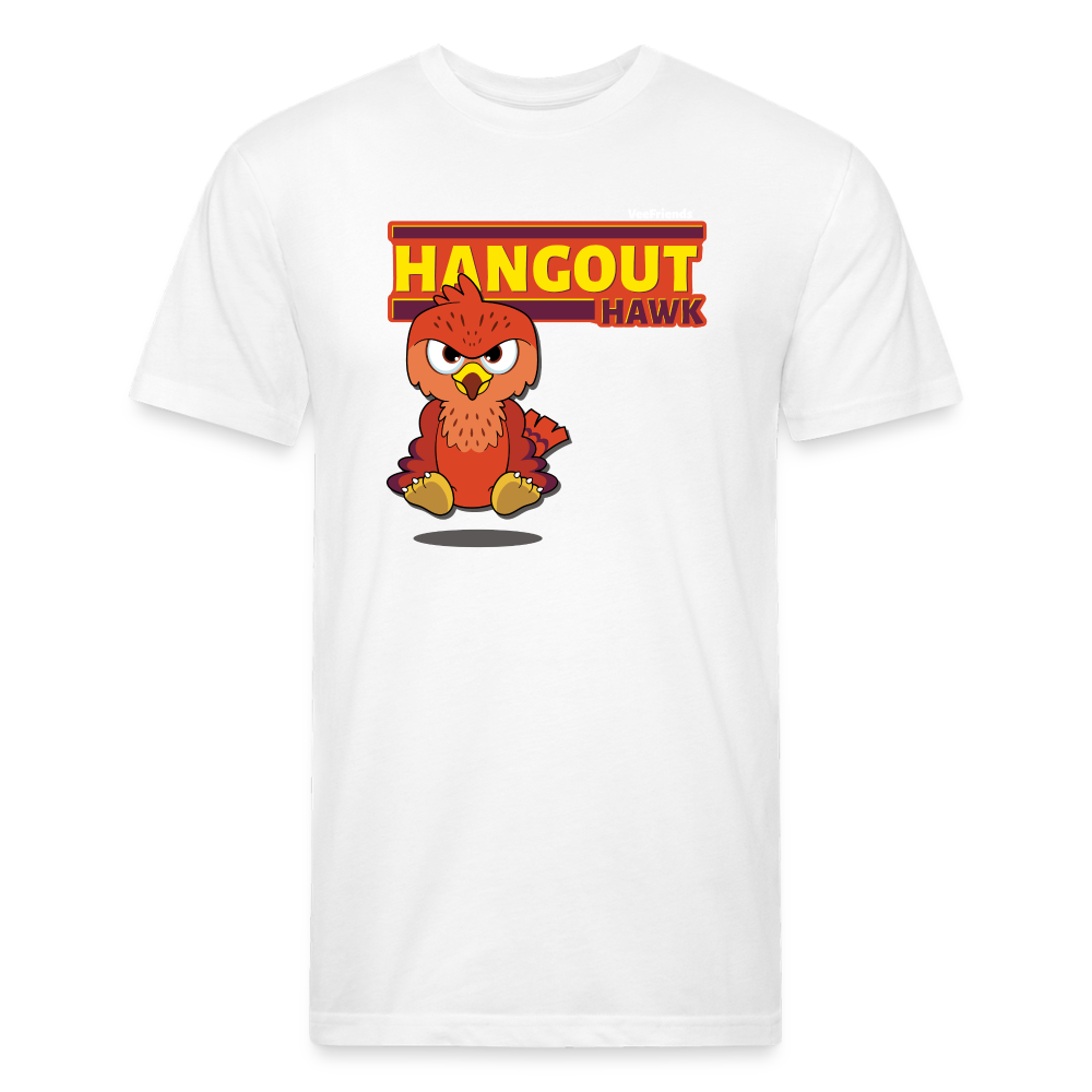 Hangout Hawk Character Comfort Adult Tee - white