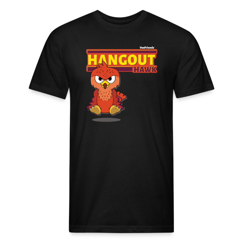Hangout Hawk Character Comfort Adult Tee - black
