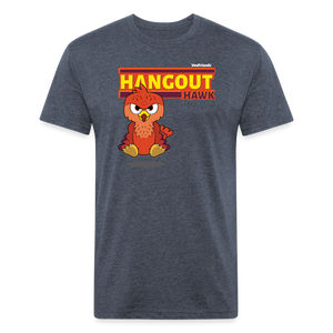 Hangout Hawk Character Comfort Adult Tee - heather navy