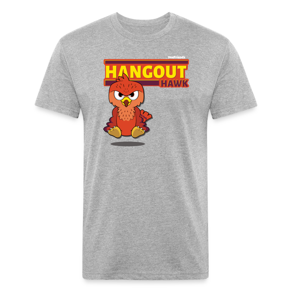 Hangout Hawk Character Comfort Adult Tee - heather gray