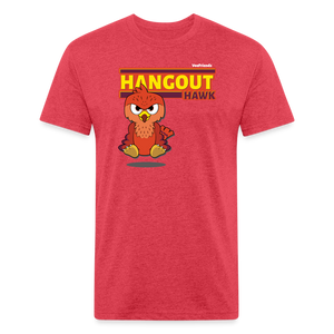 Hangout Hawk Character Comfort Adult Tee - heather red