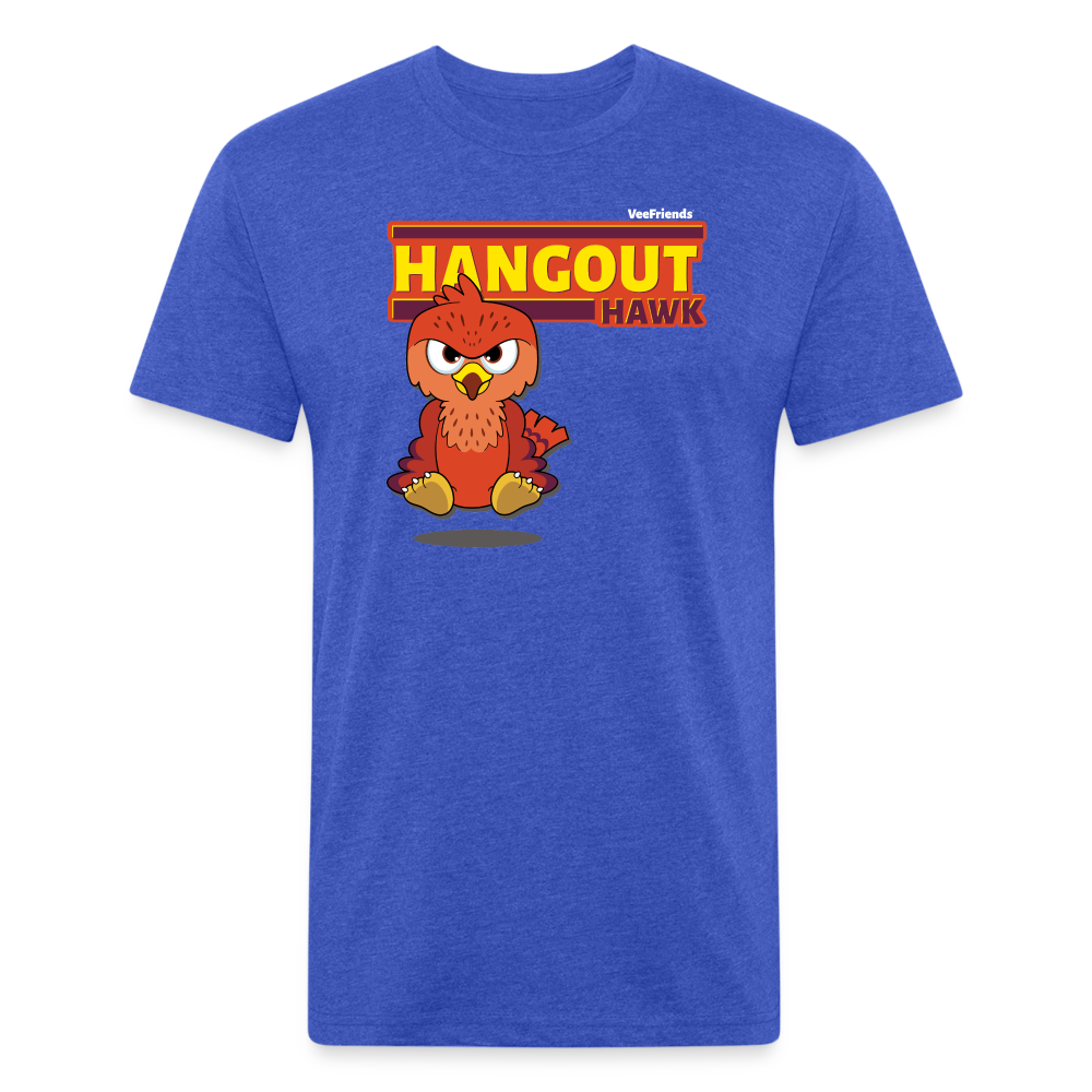 Hangout Hawk Character Comfort Adult Tee - heather royal