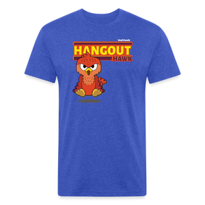Hangout Hawk Character Comfort Adult Tee - heather royal
