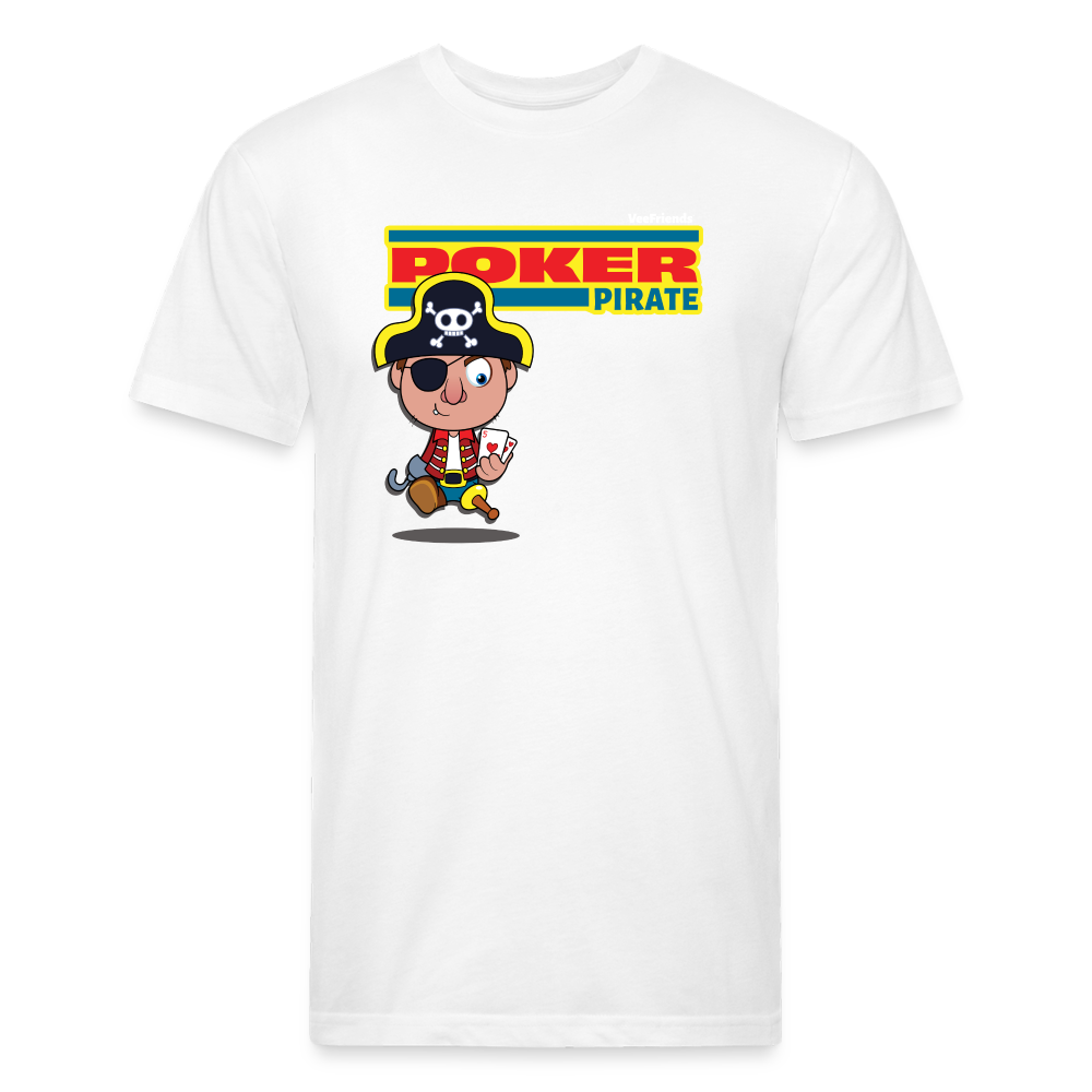 Poker Pirate Character Comfort Adult Tee - white