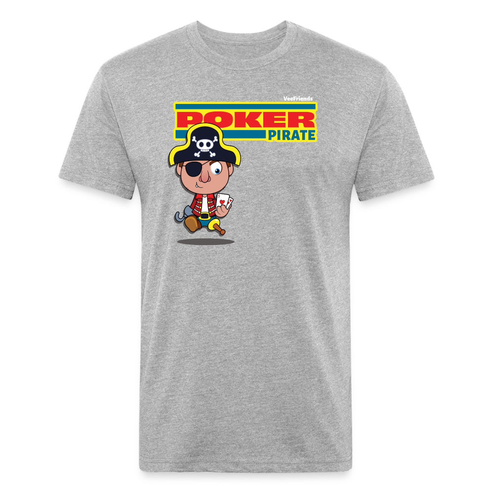 Poker Pirate Character Comfort Adult Tee - heather gray