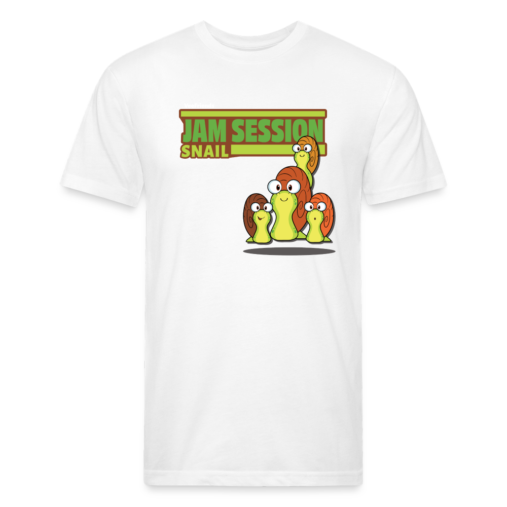 Jam Session Snail Character Comfort Adult Tee - white