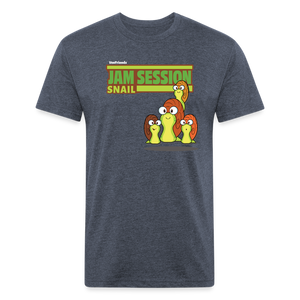 Jam Session Snail Character Comfort Adult Tee - heather navy