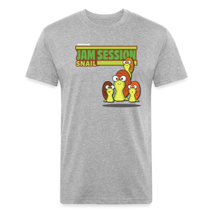 Jam Session Snail Character Comfort Adult Tee - heather gray