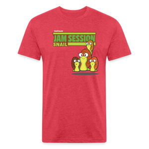 Jam Session Snail Character Comfort Adult Tee - heather red