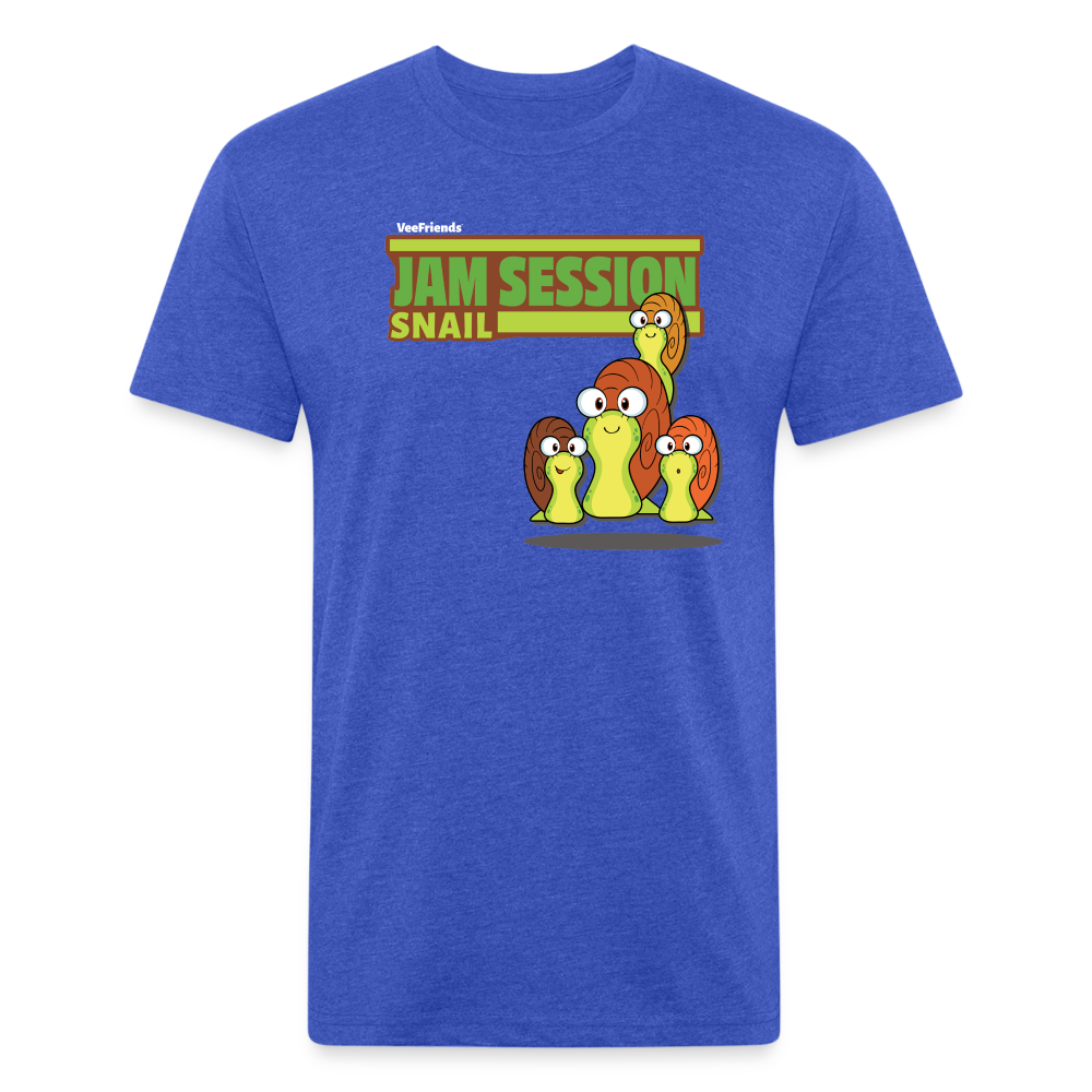 Jam Session Snail Character Comfort Adult Tee - heather royal