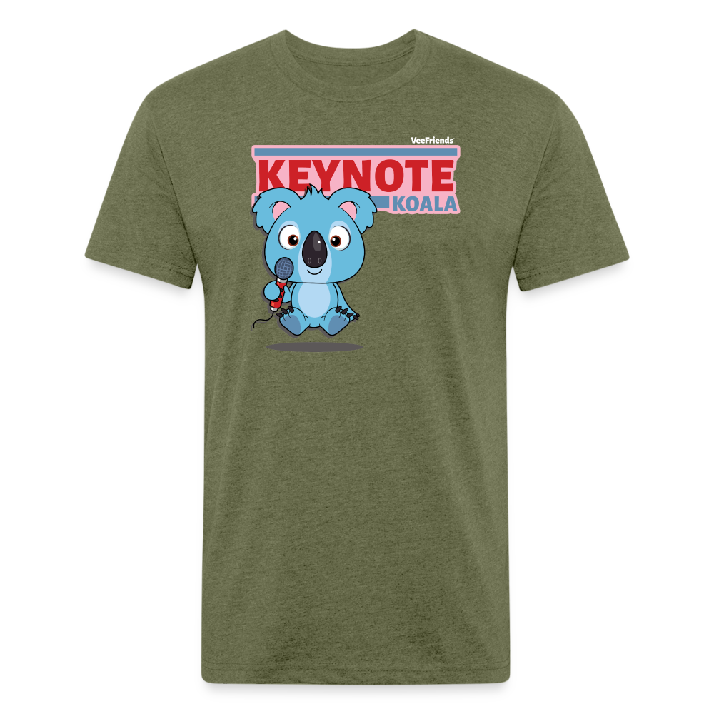 Keynote Koala Character Comfort Adult Tee - heather military green