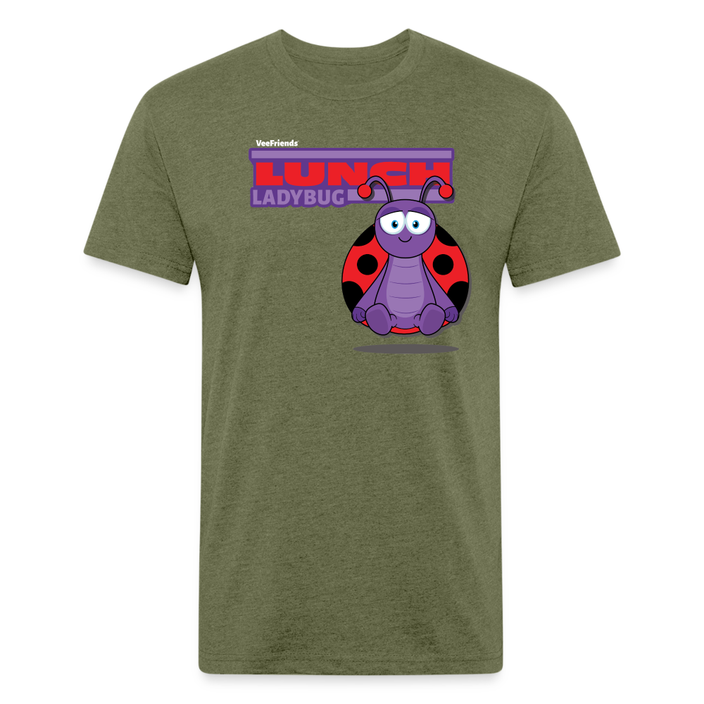 Lunch Ladybug Character Comfort Adult Tee - heather military green