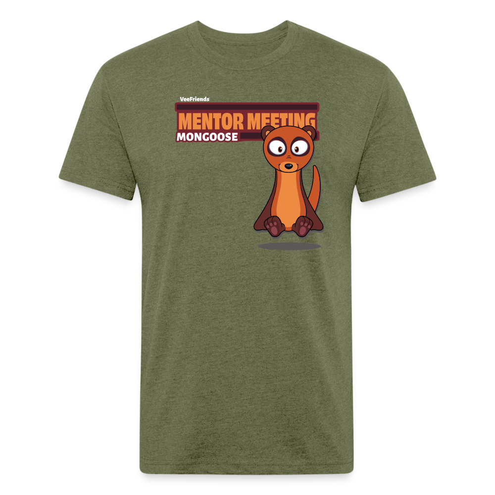 Mentor Meeting Mongoose Character Comfort Adult Tee - heather military green