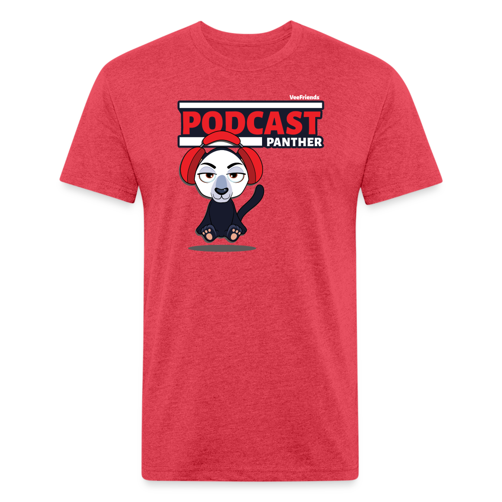 Podcast Panther Character Comfort Adult Tee - heather red