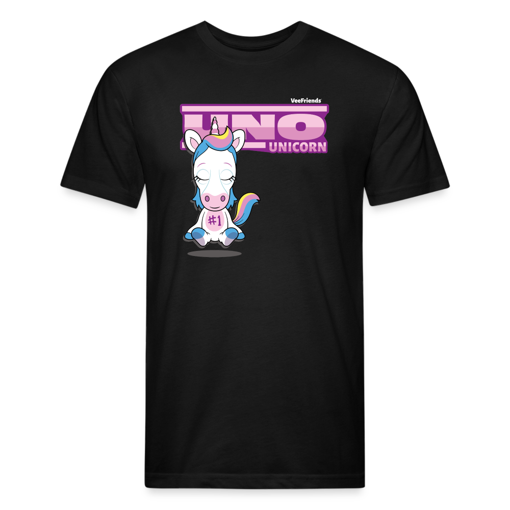 Uno Unicorn Character Comfort Adult Tee - black