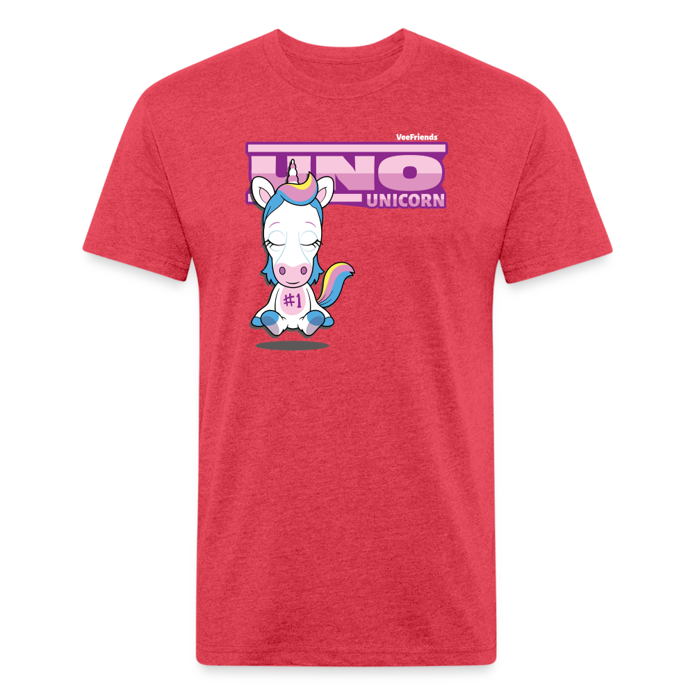 Uno Unicorn Character Comfort Adult Tee - heather red