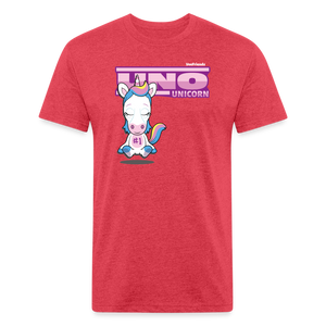 
            
                Load image into Gallery viewer, Uno Unicorn Character Comfort Adult Tee - heather red
            
        