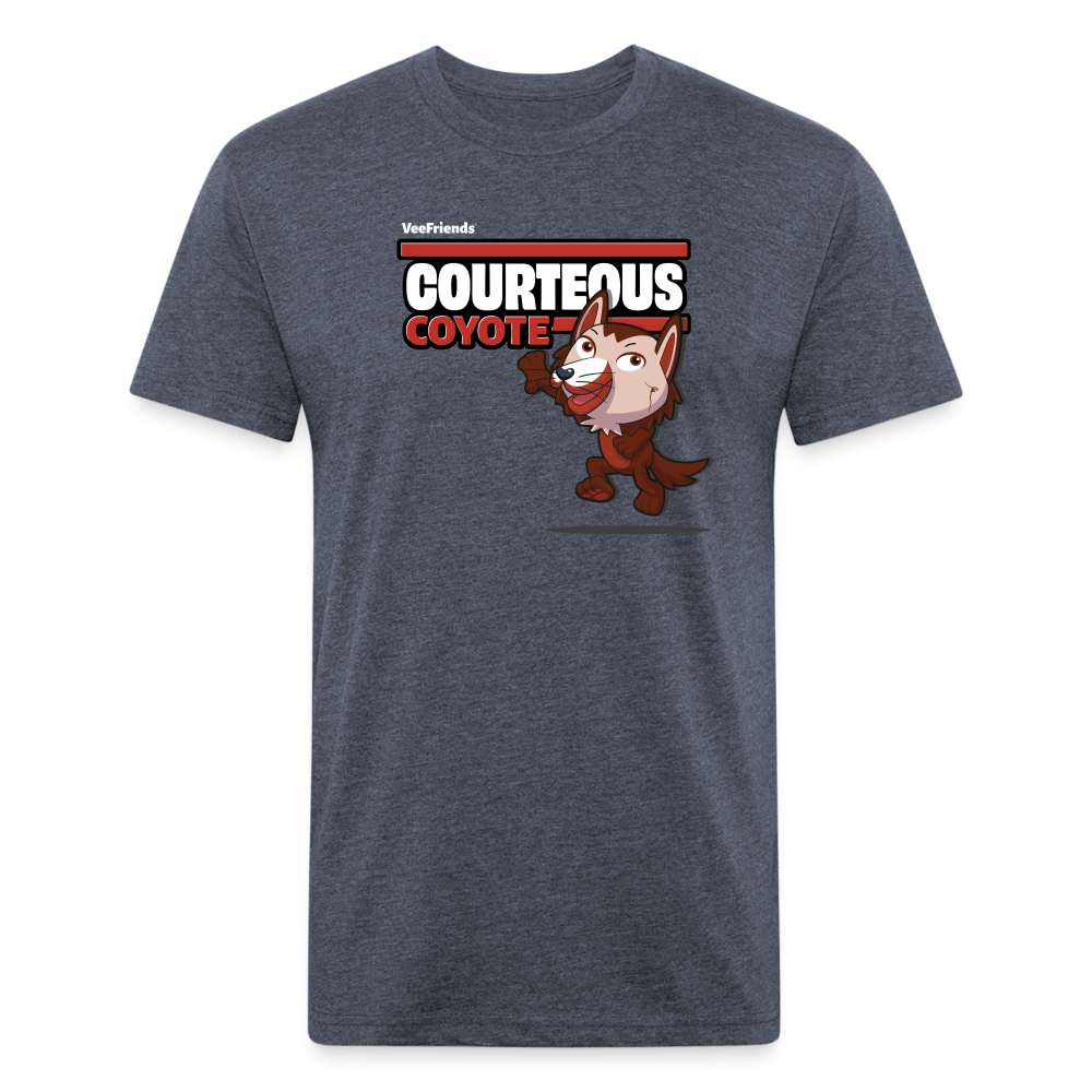 Courteous Coyote Character Comfort Adult Tee - heather navy