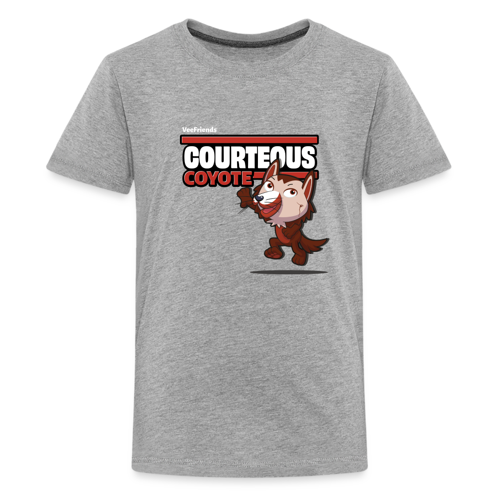 
            
                Load image into Gallery viewer, Courteous Coyote Character Comfort Kids Tee - heather gray
            
        