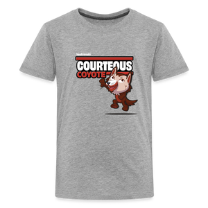 
            
                Load image into Gallery viewer, Courteous Coyote Character Comfort Kids Tee - heather gray
            
        
