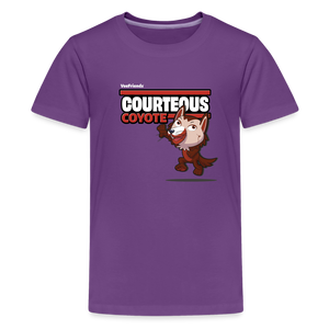 Courteous Coyote Character Comfort Kids Tee - purple