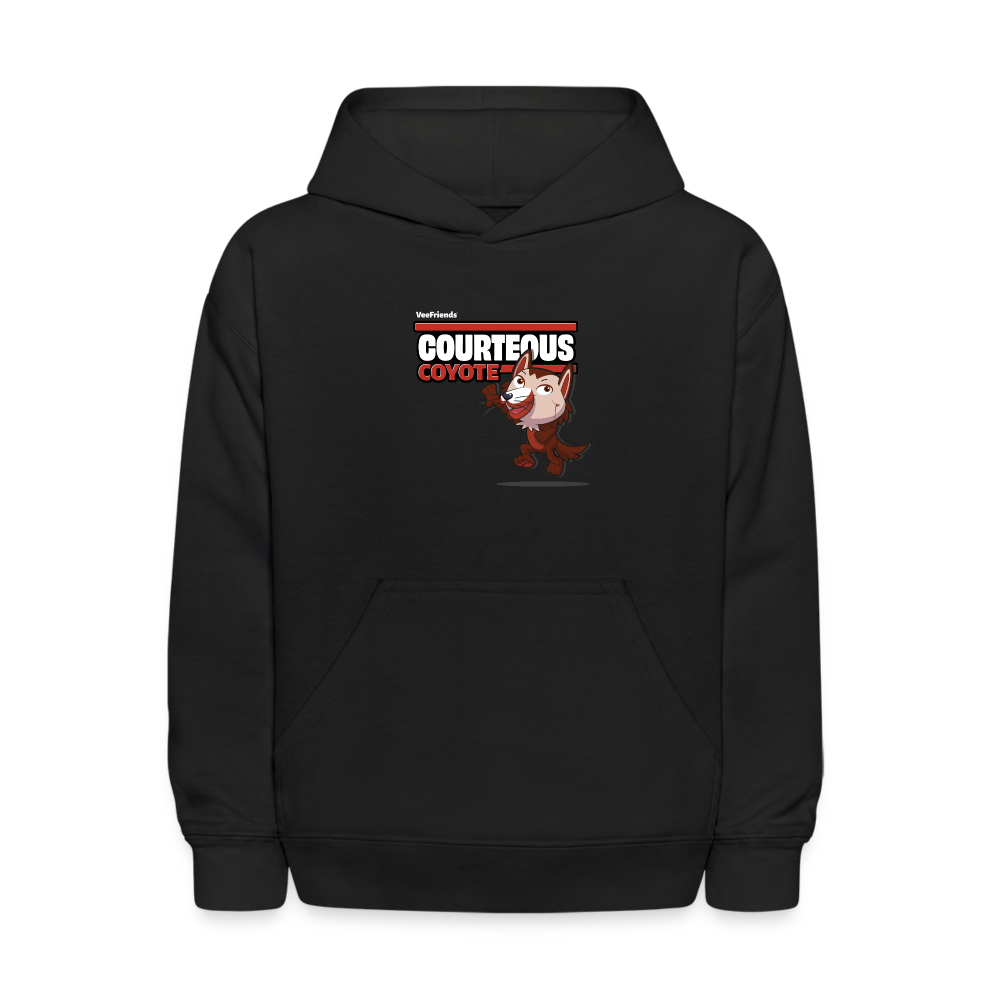 Courteous Coyote Character Comfort Kids Hoodie - black