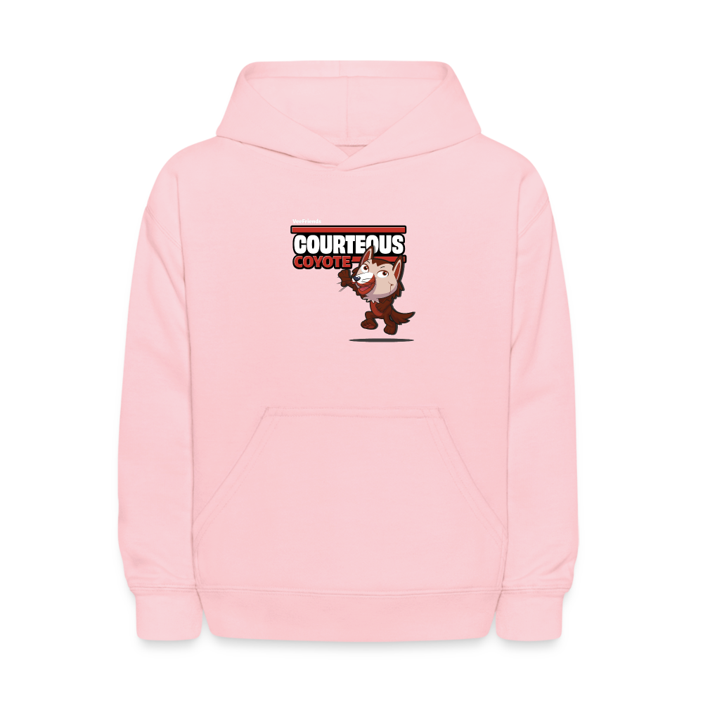 Courteous Coyote Character Comfort Kids Hoodie - pink