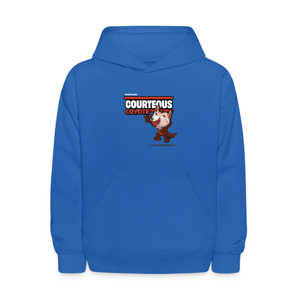 Courteous Coyote Character Comfort Kids Hoodie - royal blue