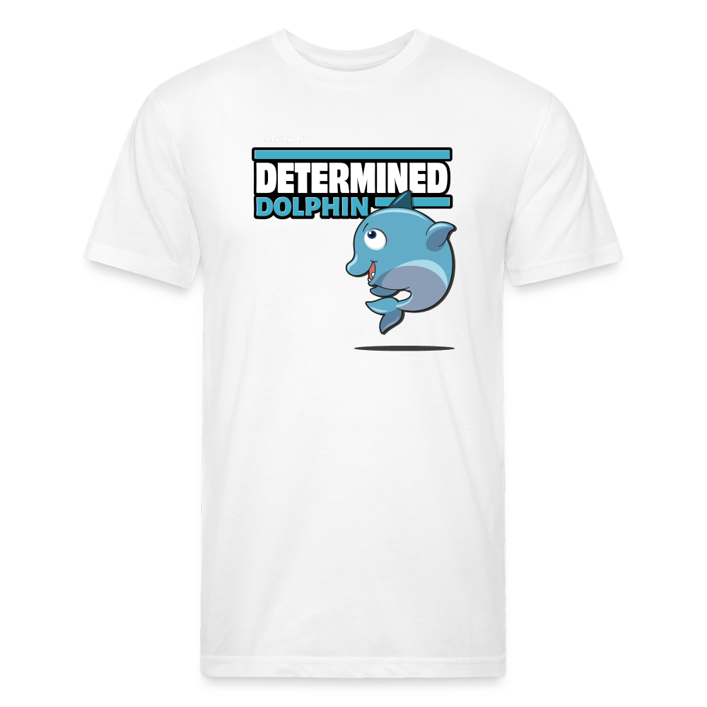 Determined Dolphin Character Comfort Adult Tee - white
