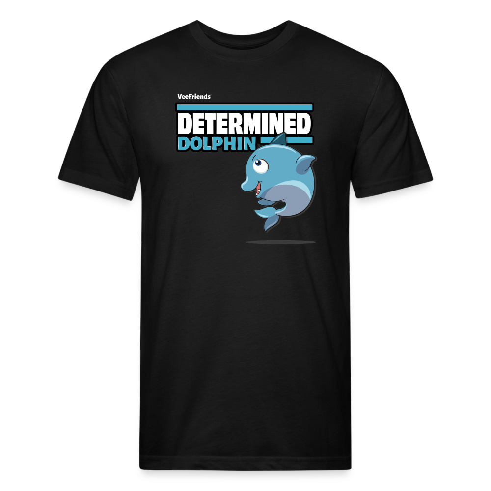 Determined Dolphin Character Comfort Adult Tee - black