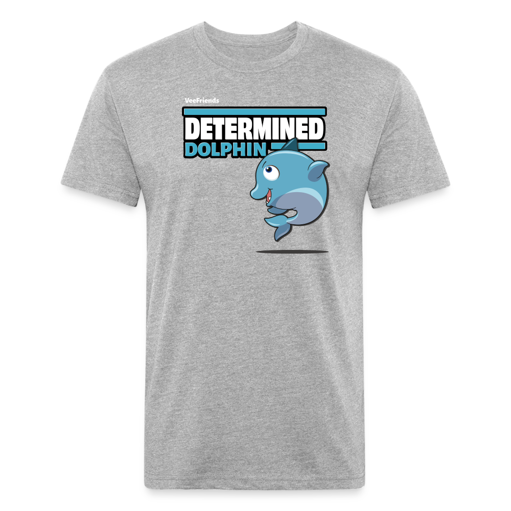 Determined Dolphin Character Comfort Adult Tee - heather gray
